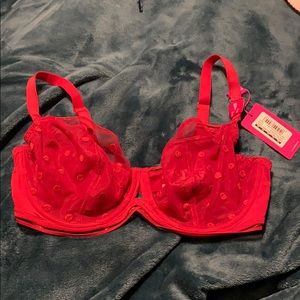 Curvy Kate NWT 32F UK/32G US Red Polka dot bra